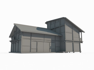 East Asian ancient architecture small house 3D Модель