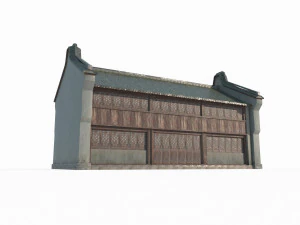 Piccolo negozio di architettura antica dell'Asia orientale Modello 3D