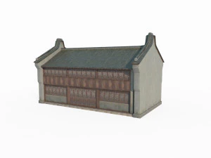 Small shop of East Asian ancient architecture 3D Model