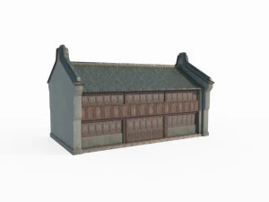 Small shop of East Asian ancient architecture 3D Model