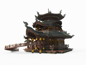 East Asian ancient architecture meeting palace 3D 모델