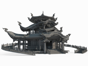 East Asian ancient architecture meeting palace 3D 모델