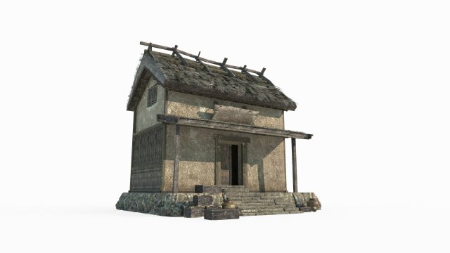 East Asian Ancient Architecture and Residential Store 3D Модель .c4d .max .obj .3ds .fbx .stl .blend 
