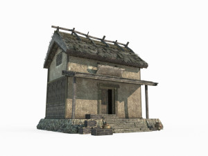 East Asian Ancient Architecture and Residential Store 3D Model