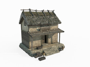 East Asian Ancient Architecture and Residential Store 3D Модель