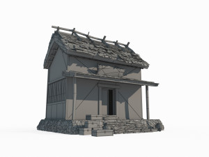 East Asian Ancient Architecture and Residential Store 3D Модель