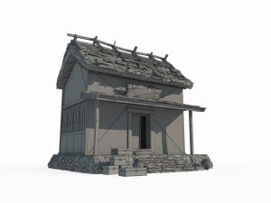 East Asian Ancient Architecture and Residential Store 3D Model