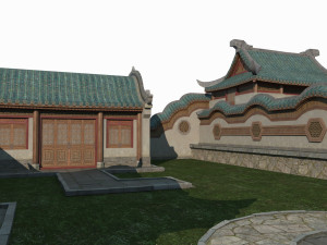 East Asian ancient architecture rich compound Modelo 3D