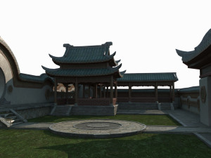 East Asian ancient architecture rich compound Modelo 3D