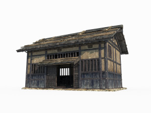 Wooden houses in ancient East Asia 3D Model
