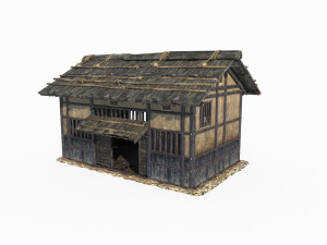 Wooden houses in ancient East Asia 3D Model