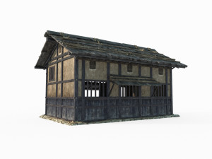 Wooden houses in ancient East Asia 3D Model