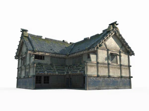 East Asian ancient building big house 3D Model