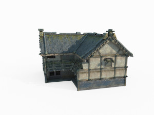 East Asian ancient building big house 3Dモデル