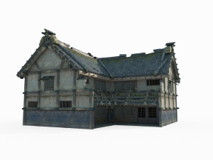 East Asian ancient building big house 3Dモデル