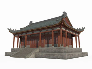 East Asian ancient architecture study 3D Model
