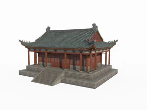 East Asian ancient architecture study 3D Model