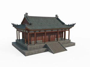 East Asian ancient architecture study 3D Model