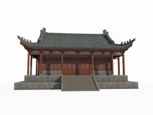 East Asian ancient architecture study 3D Model