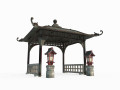 Asian ancient architectural art pavilion 3D Модель