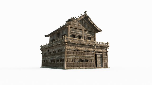 East Asian ancient architecture Tavern 3D Model .c4d .max .obj .3ds .fbx .stl .blend 