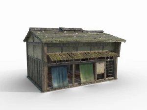 Asian Ancient Architecture Small Shop 3D Model