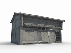 Asian Ancient Architecture Small Shop 3D Model
