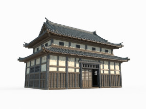East Asian Ancient Architecture Store 3D Model