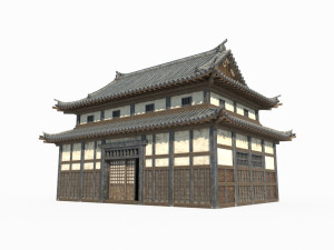 East Asian Ancient Architecture Store 3D Model