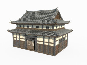 East Asian Ancient Architecture Store 3D Model