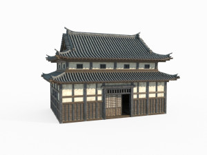 East Asian Ancient Architecture Store 3D Model