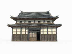 East Asian Ancient Architecture Store 3D Model