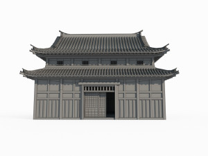 East Asian Ancient Architecture Store 3D Model
