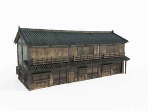 East Asian Ancient Architecture Hotel Modelo 3D