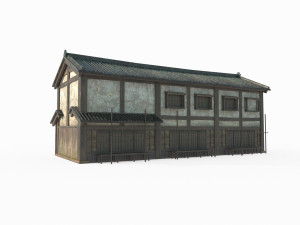 East Asian Ancient Architecture Hotel Modelo 3D