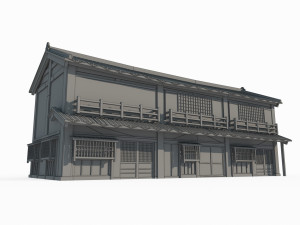 East Asian Ancient Architecture Hotel Modelo 3D