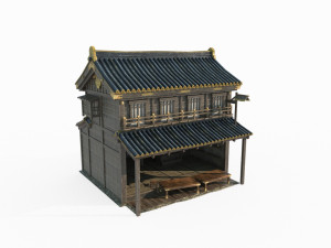 East Asian Ancient Architecture City Store Model 3D