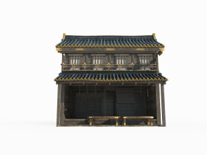 East Asian Ancient Architecture City Store Model 3D