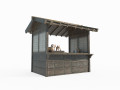 Ancient wooden snack bar 3D Модель
