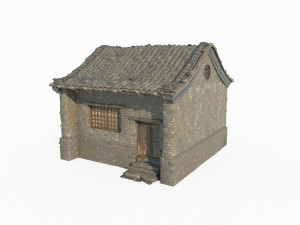Single room houses in ancient Asian architecture 3D Model