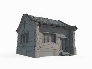 Single room houses in ancient Asian architecture 3D Model