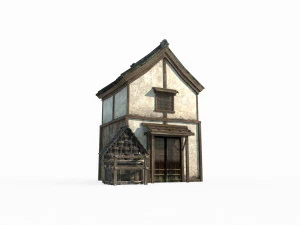 Toko Kecil Arsitektur Kuno Asia Timur Model 3D