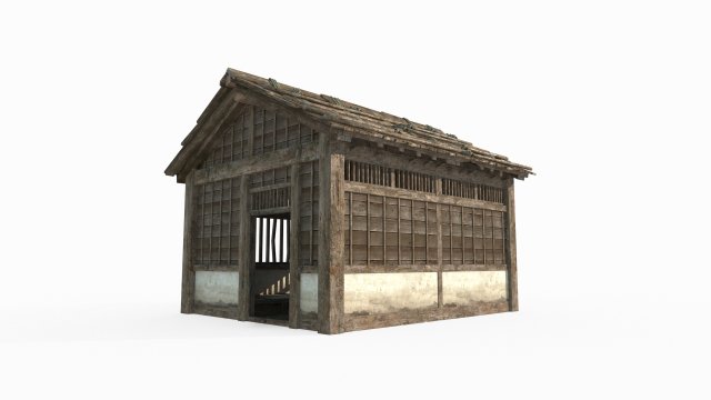 East Asian ancient architecture wooden houses Modelo 3D .c4d .max .obj .3ds .fbx .stl .blend 