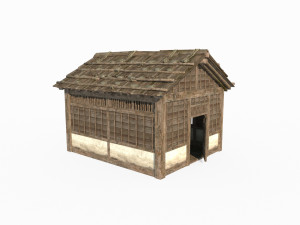 East Asian ancient architecture wooden houses Modelo 3D