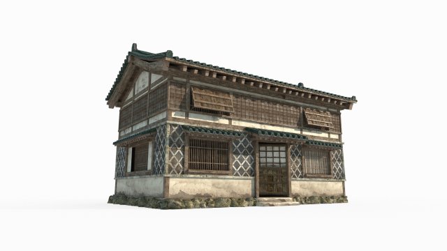 Ancient Asian Architecture Urban Houses 3Dモデル .c4d .max .obj .3ds .fbx .stl .blend 