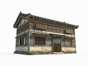 Ancient Asian Architecture Urban Houses Modelo 3D