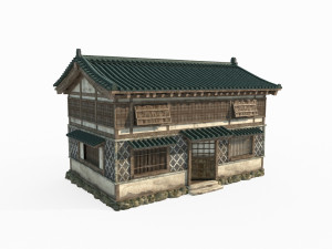 Ancient Asian Architecture Urban Houses 3Dモデル