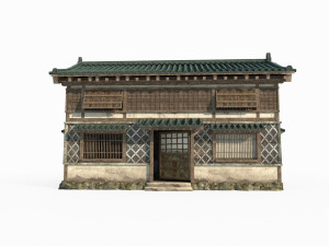 Ancient Asian Architecture Urban Houses 3Dモデル