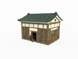 Ancient Asian Architecture City Housing Model 3D