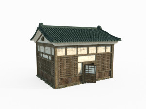Ancient Asian Architecture City Housing Model 3D